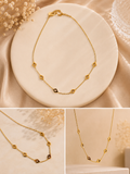 Golden Geometric Charm Necklace