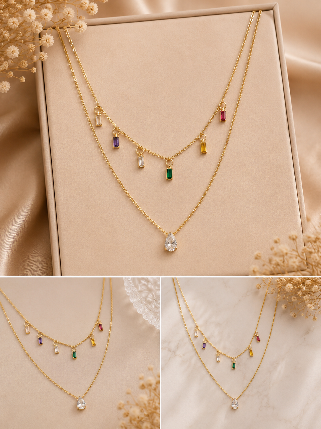 Rainbow Luxe Layered Necklace