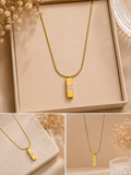 Golden Bar Elegance Necklace