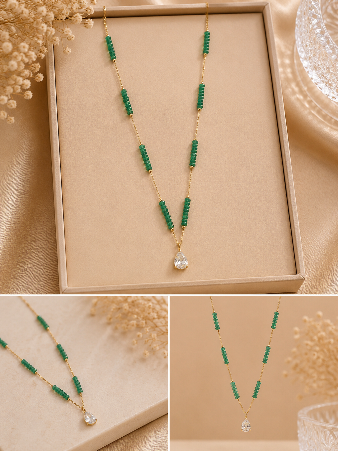 Emerald Teardrop Necklace