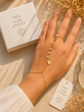 Golden Coin Cascade Hand Chain