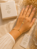 Heart & Crystal Hand Chain