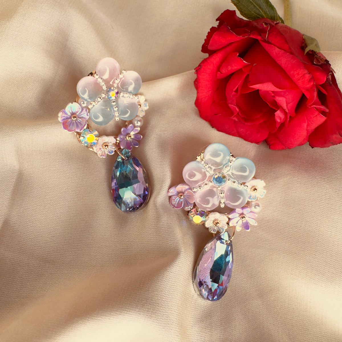Aurora Bloom Crystal Earrings alternate view