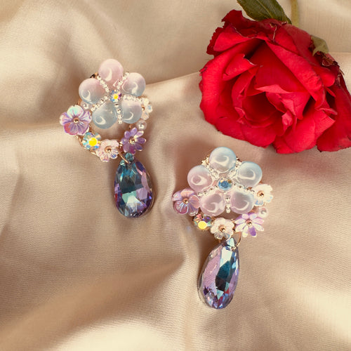 Aurora Bloom Crystal Earrings alternate view