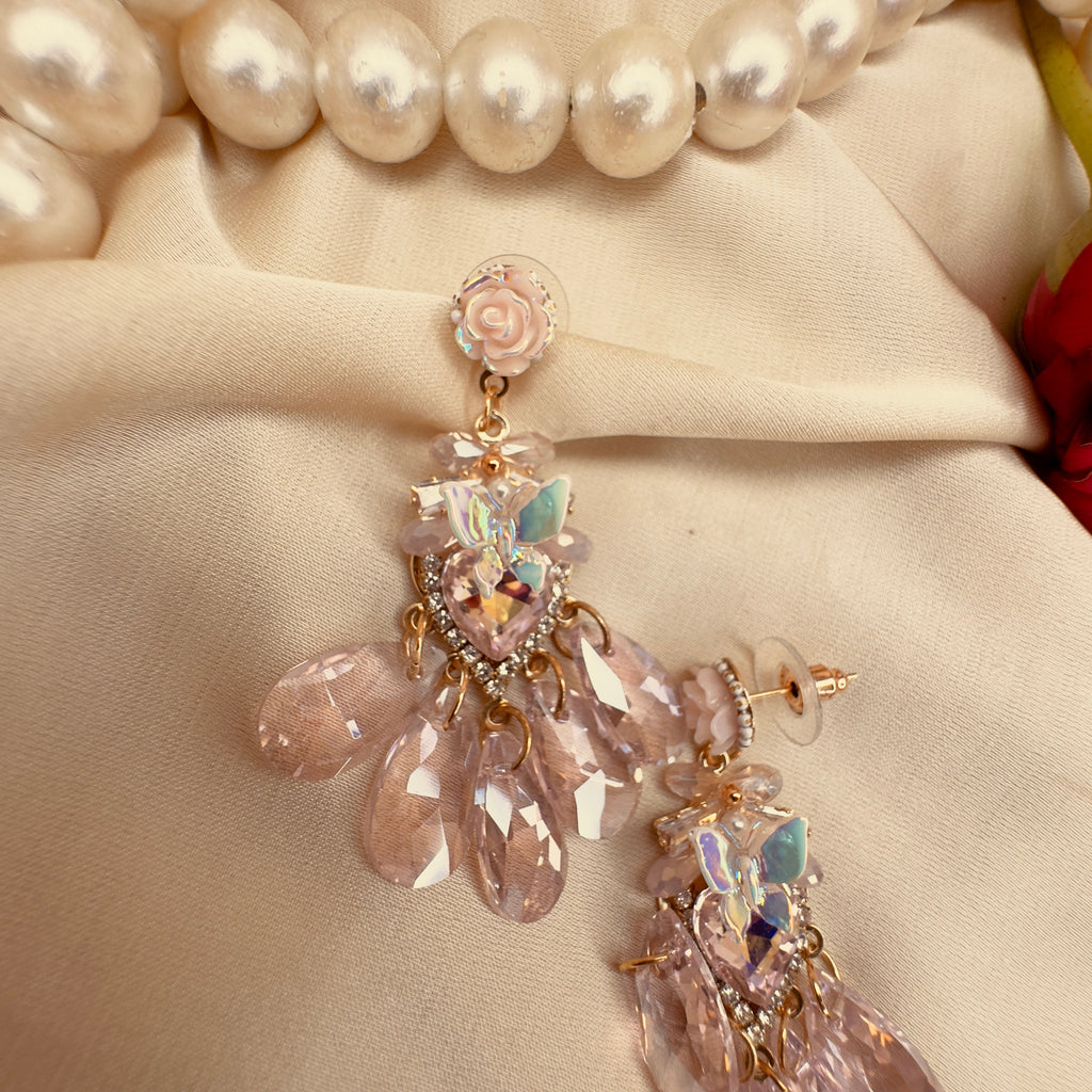 Blush Butterfly Crystal Drops alternate view