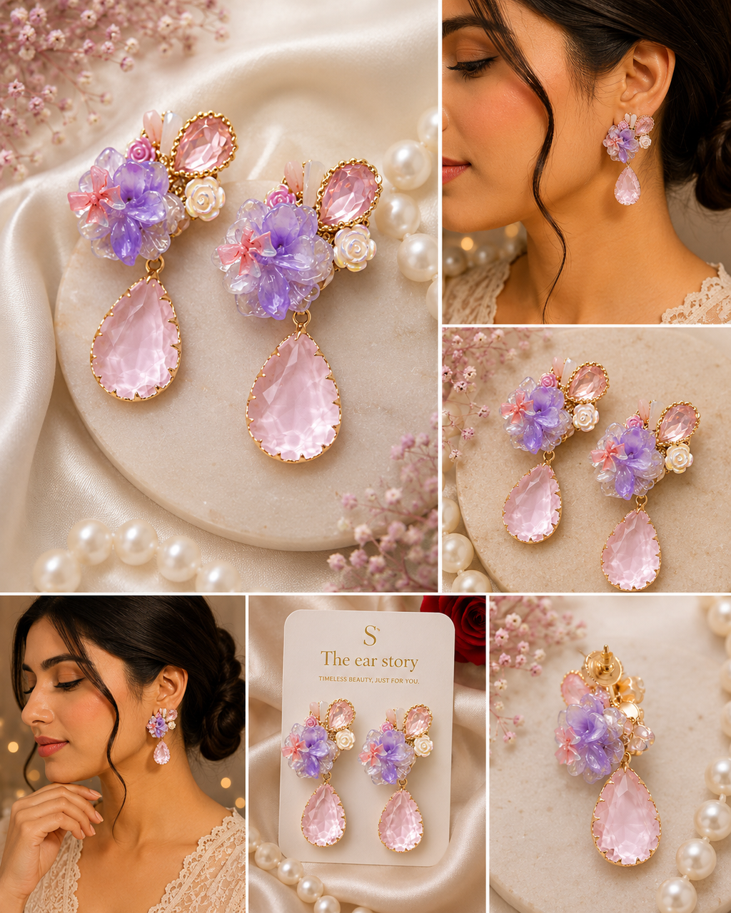 Blush Lavender Bloom Earrings
