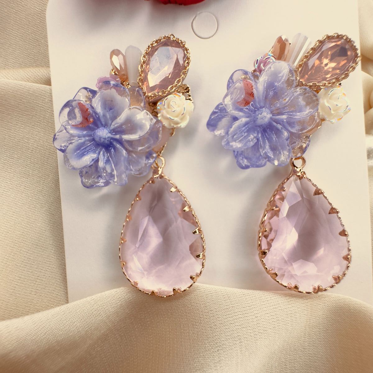 Blush Lavender Bloom Earrings alternate view