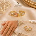 Celeste Crystal Cuff Ring