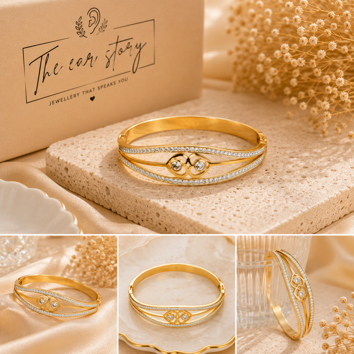 Celeste Crystal Halo Bracelet