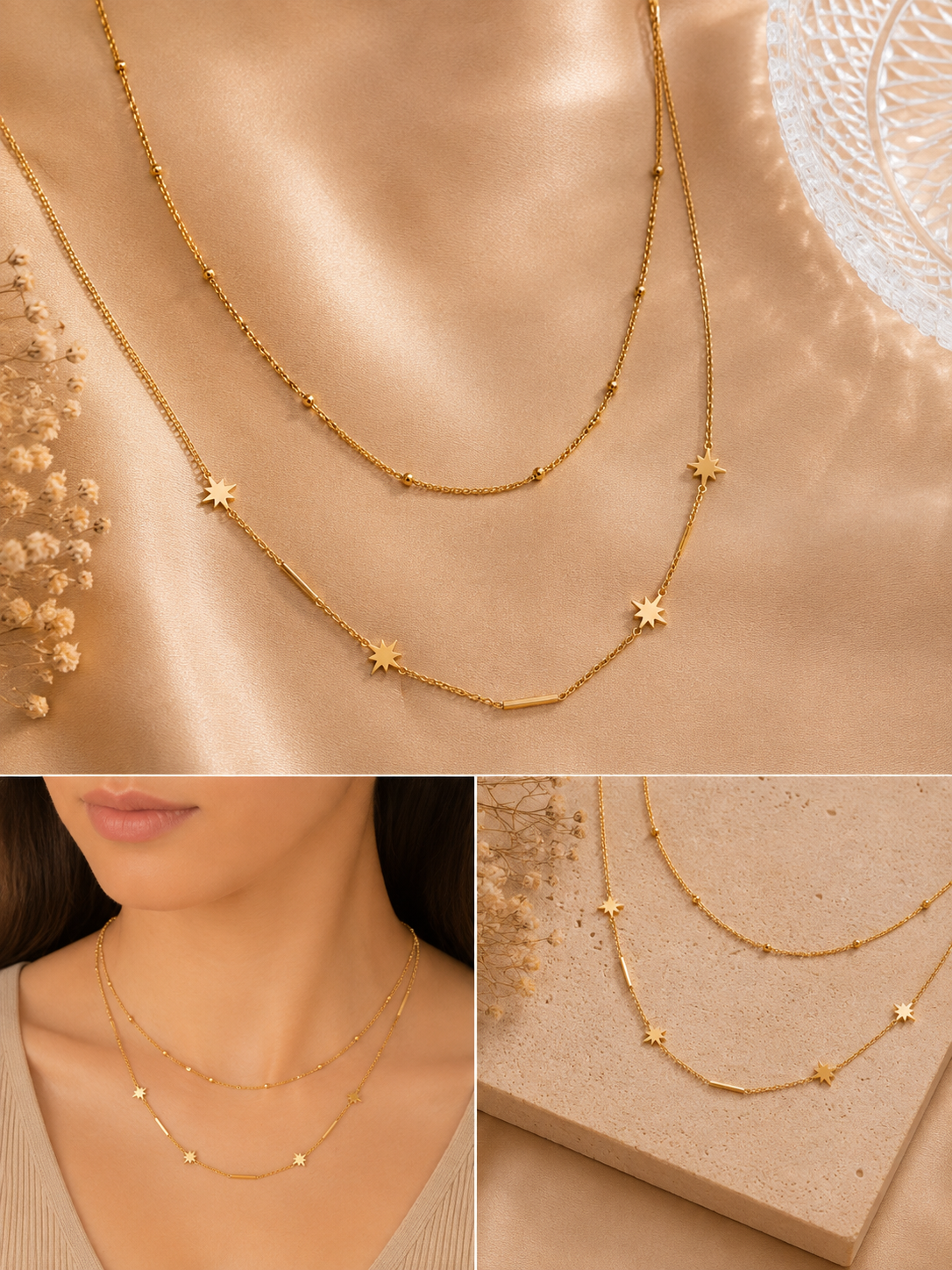 Celestial Star Layered Necklace