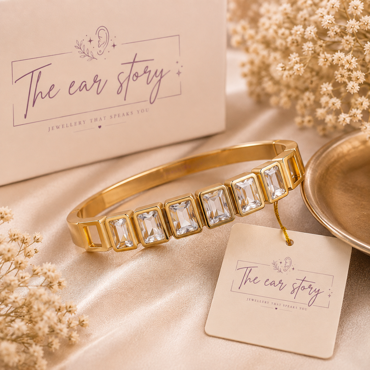 Clear Cut Elegance Kada Bracelet