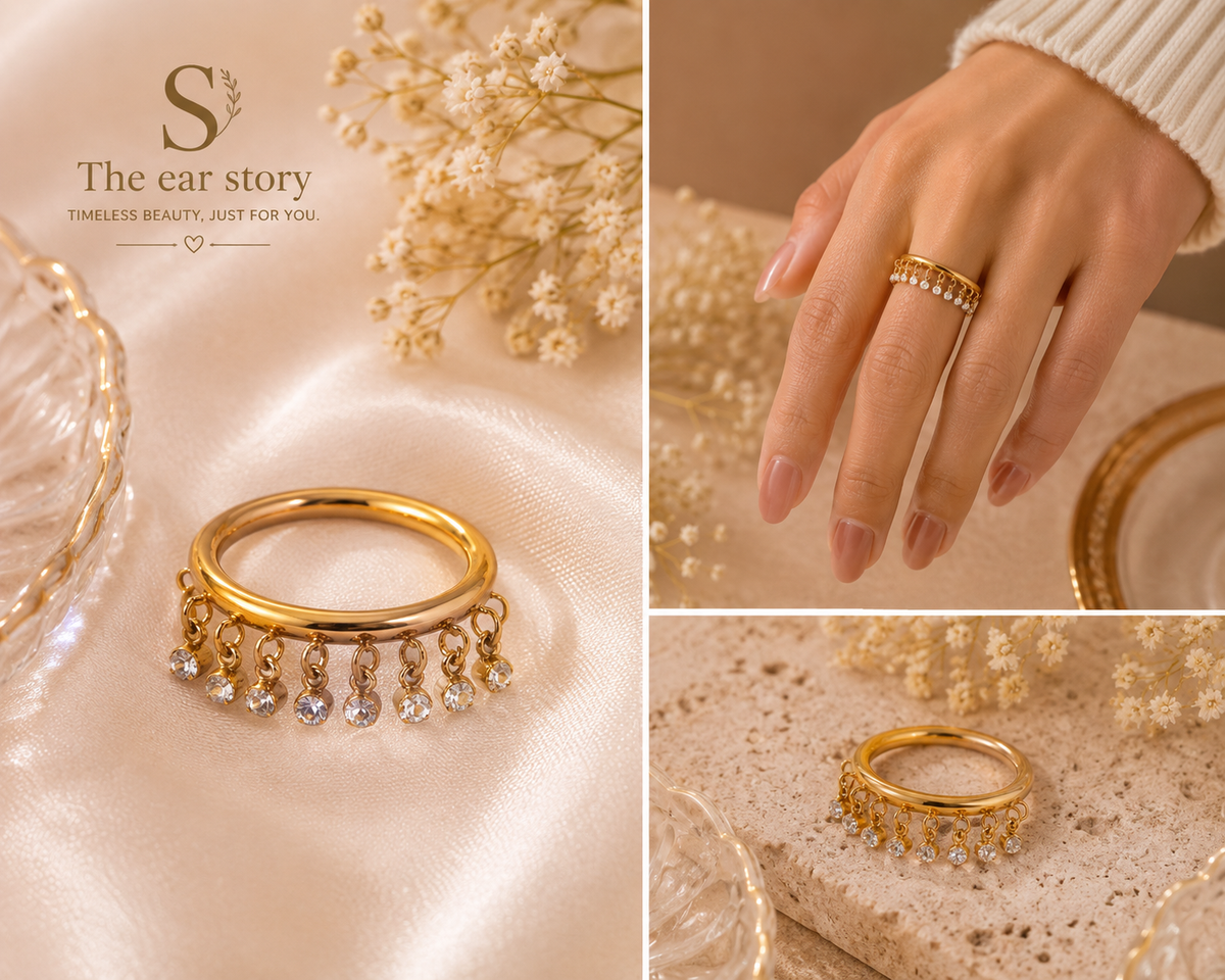 Dazzling Cascade Ring