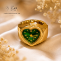 Green Heart Ring Watch