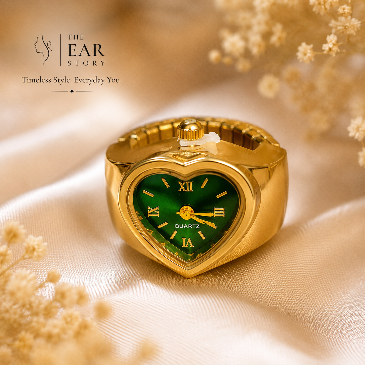 Green Heart Ring Watch
