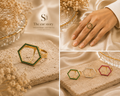 Hexa Edge Statement Ring