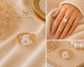 Ivory Bloom Statement Ring