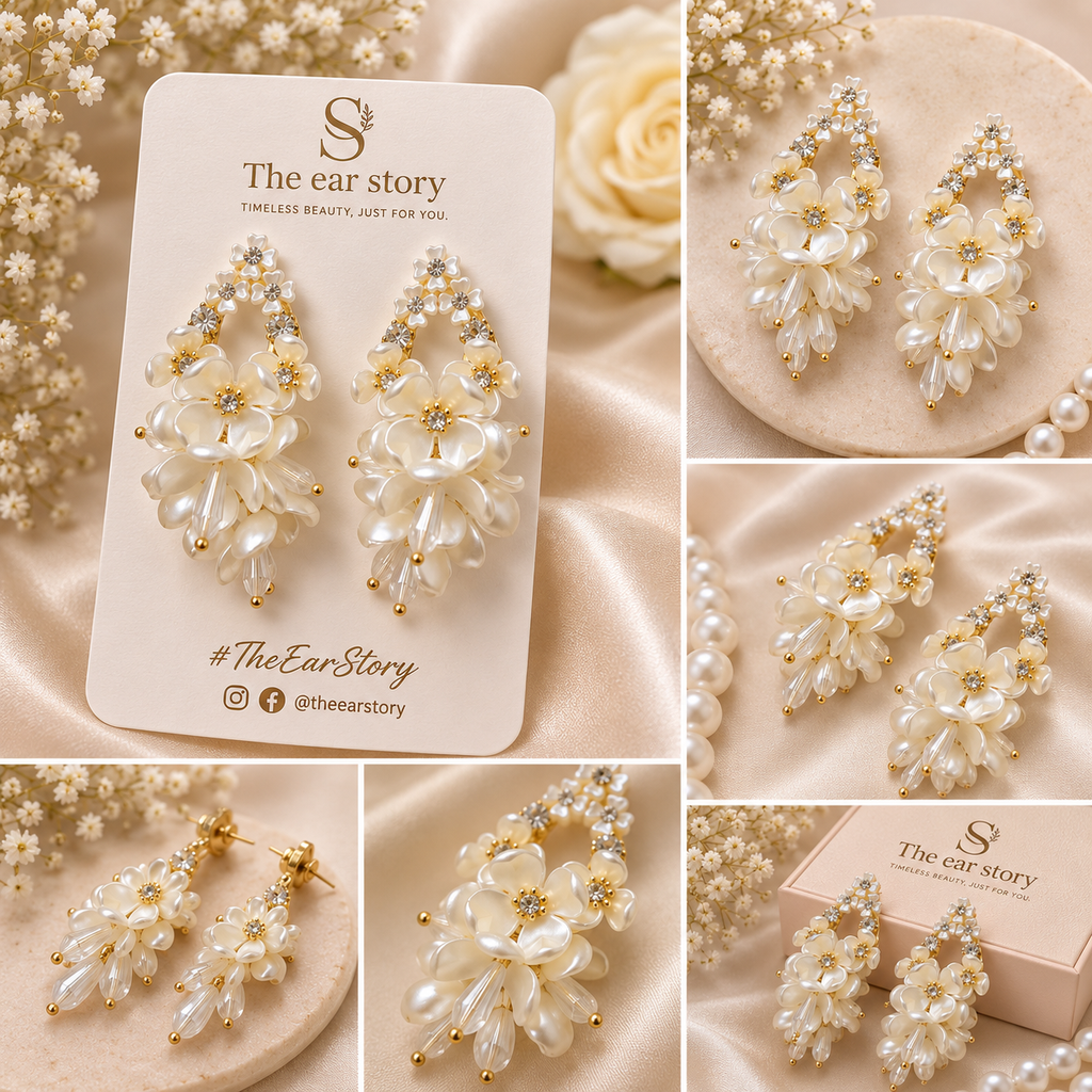 Ivory Blossom Earrings