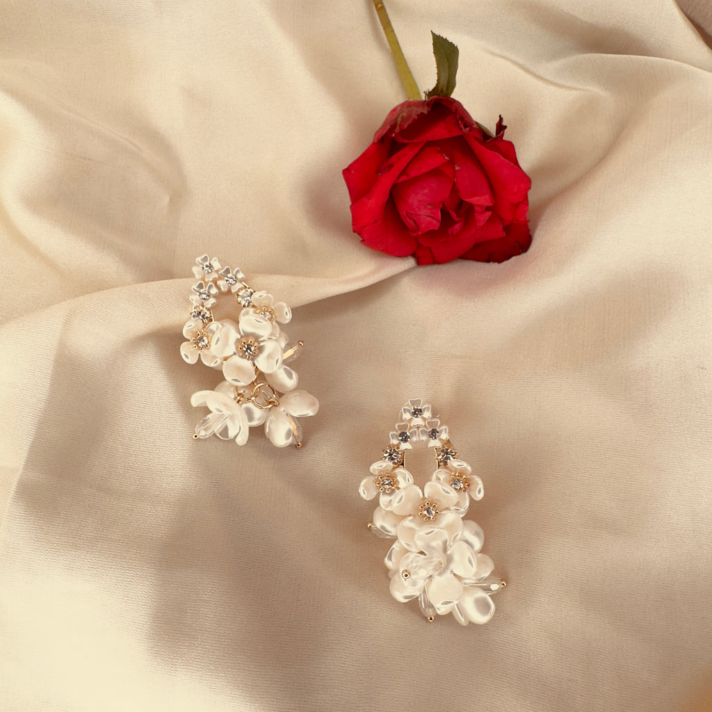 Ivory Blossom Earrings alternate view