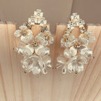 Ivory Blossom Earrings detail