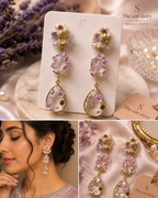 Lavender Blossom Drop Earrings alternate view