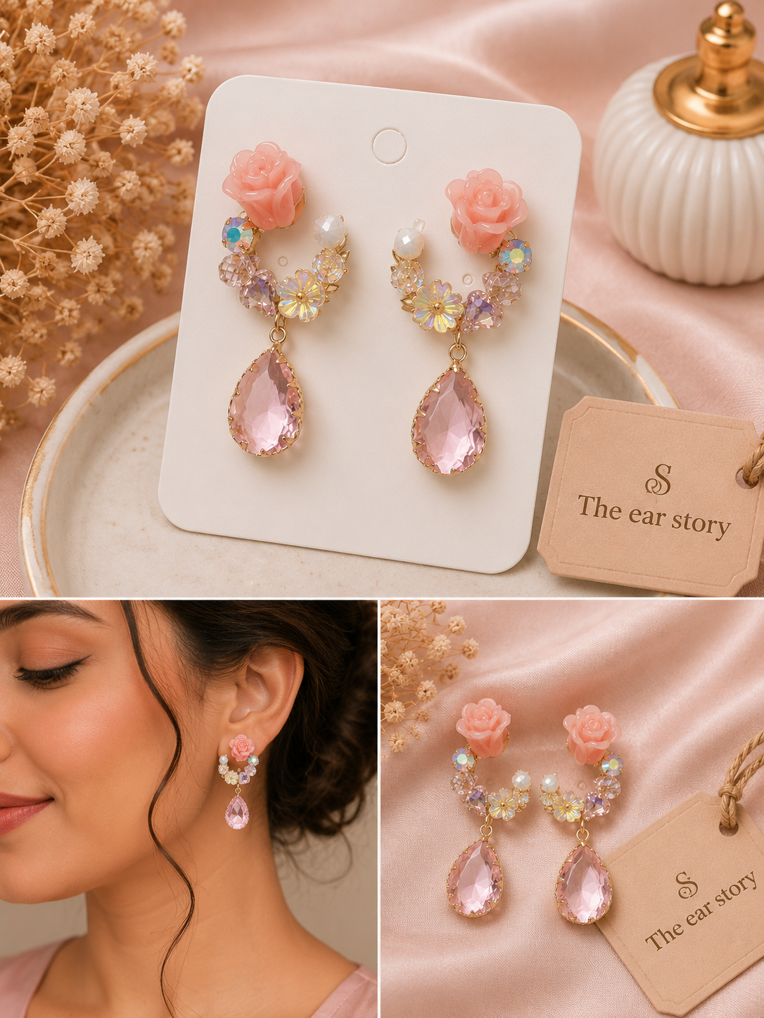 Lavender Rose Crystal Drops