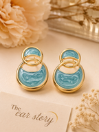 Ocean Loop Enamel Earrings