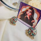 Rang Mahal Dangler Hoops alternate view