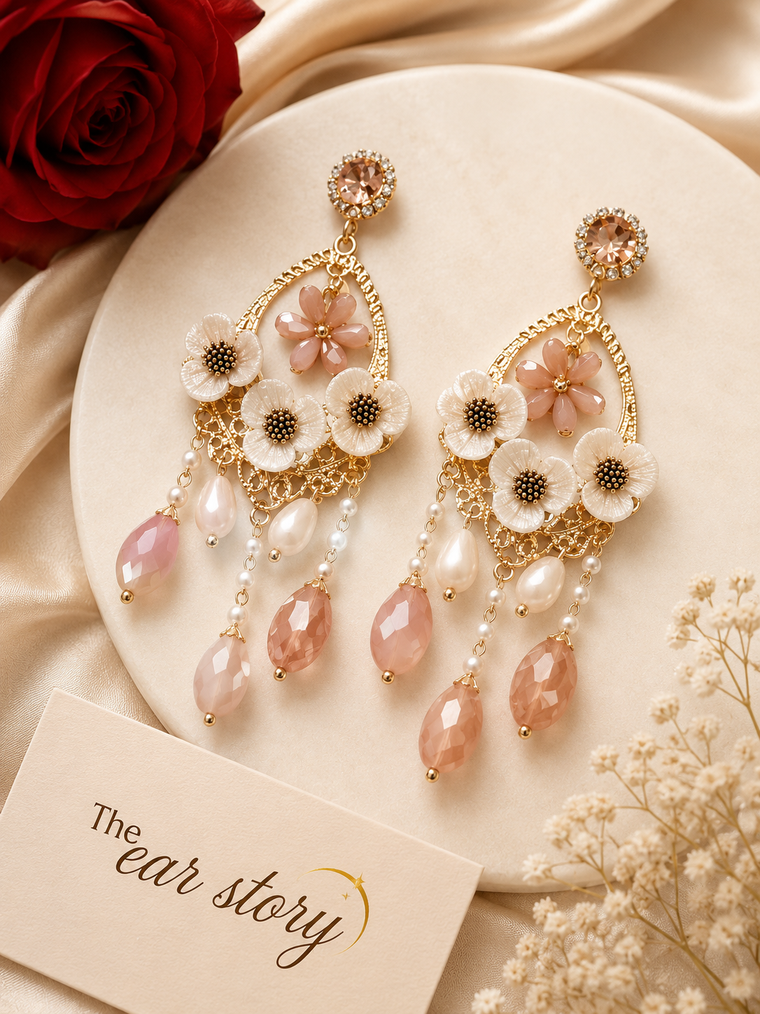Rose Blossom Chandelier Drops