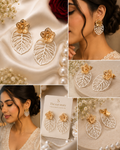 Tropical Bloom Leaf Statement Earrings