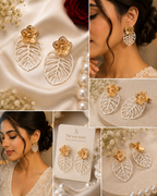 Tropical Bloom Leaf Statement Earrings
